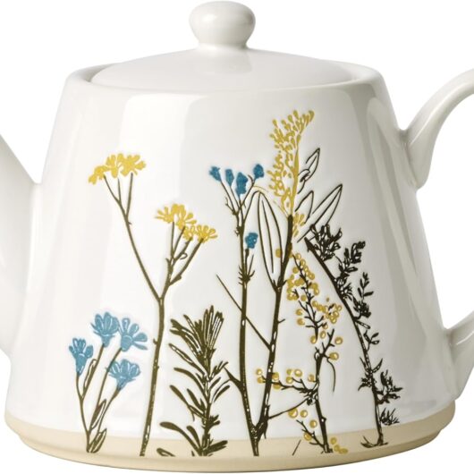 Wildflower Pattern Ceramic Teapot for Tea