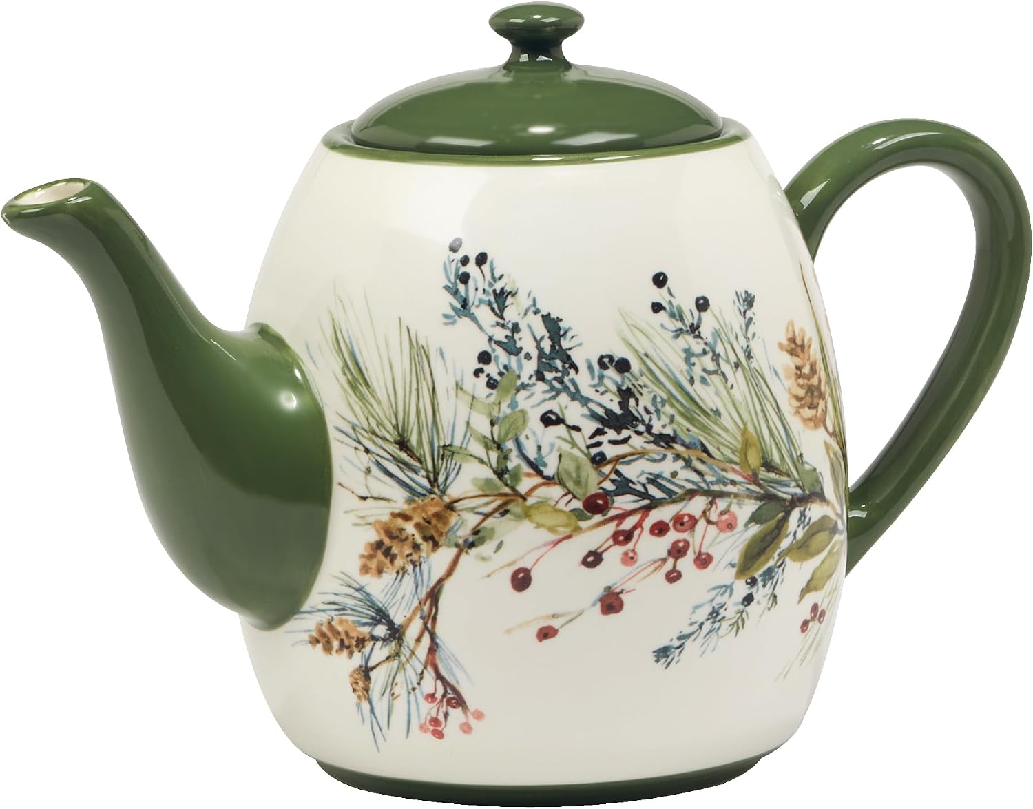 36oz Winter Forest Themed Porcelain Teapot - Image 2